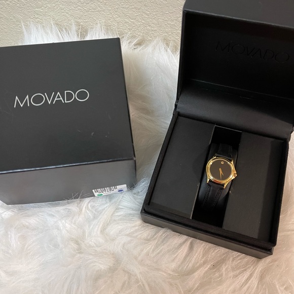 Movado Swiss Museum Folio Gold Plated Watch - Picture 2 of 10